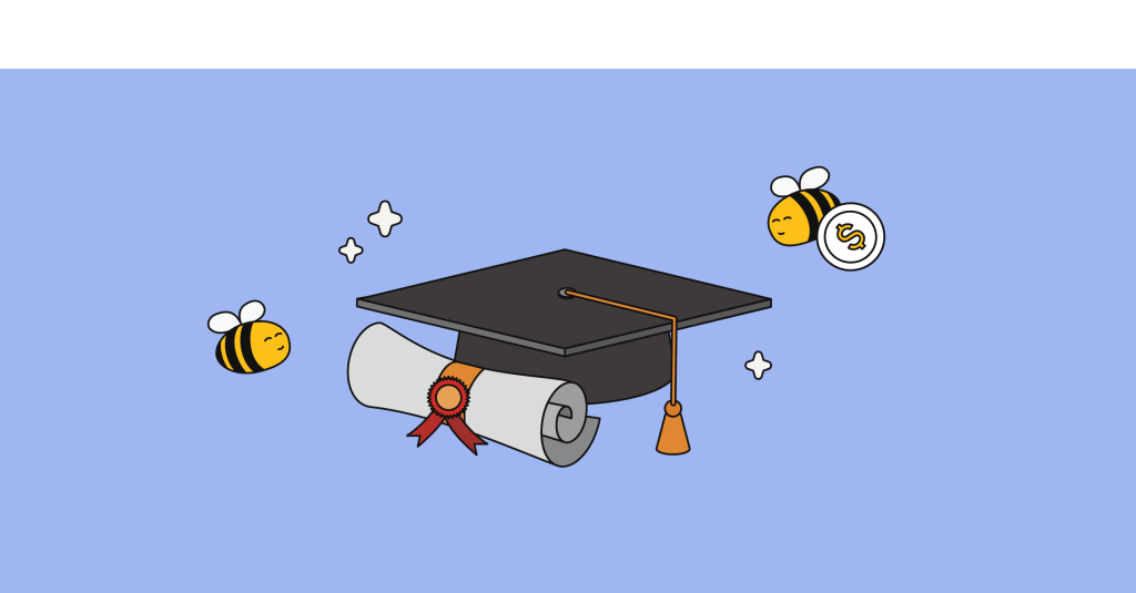 chapeau de fin d'études avec diplôme