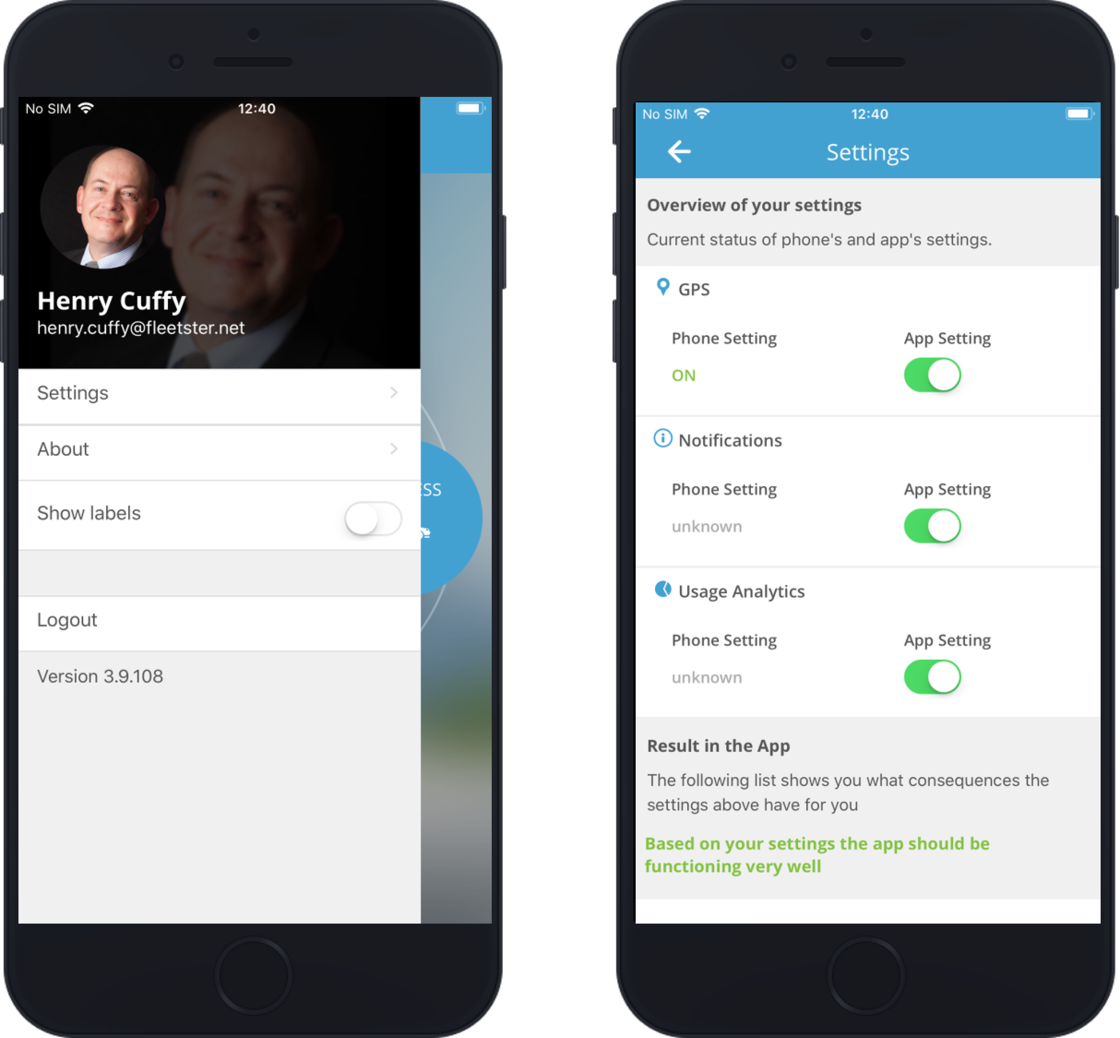Neue Einstellungen für mobile Anwendungen