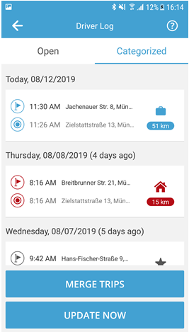 App: Fahrtenbuch Re-Design