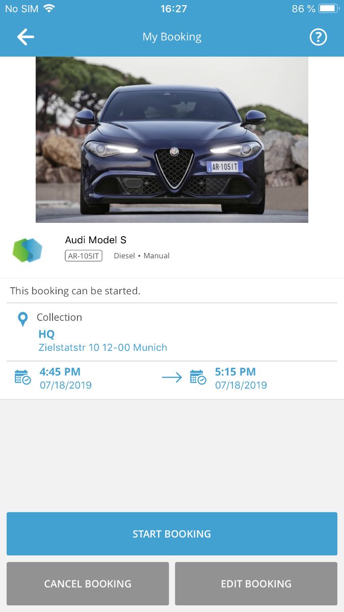 App: Edit booking functionality