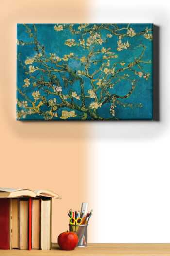 Kasnaklı Sayılarla Boyama Van Gogh Badem Ağacı Tablosu