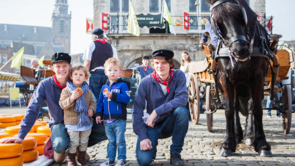 Gouda Cheese Market cheesefarmers and children