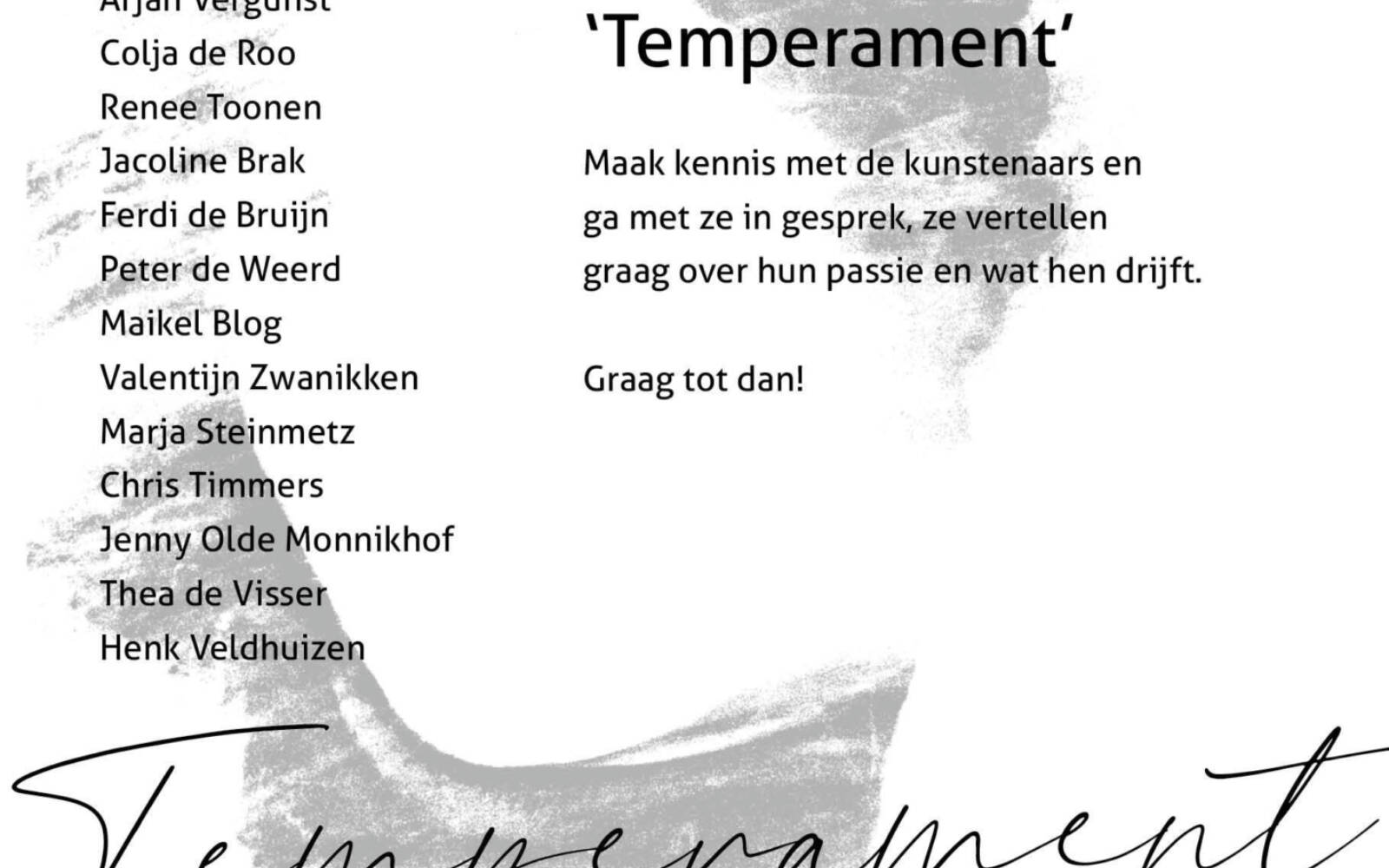 	Opening groepsexpositie Temperament bij Domo Eclectica