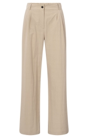 Gewebte Baumwollhose mit hohem Bund