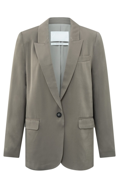 Satinblazer mit Brust- und Pattentaschen 