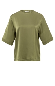 Oversize-T-Shirt aus Satin
