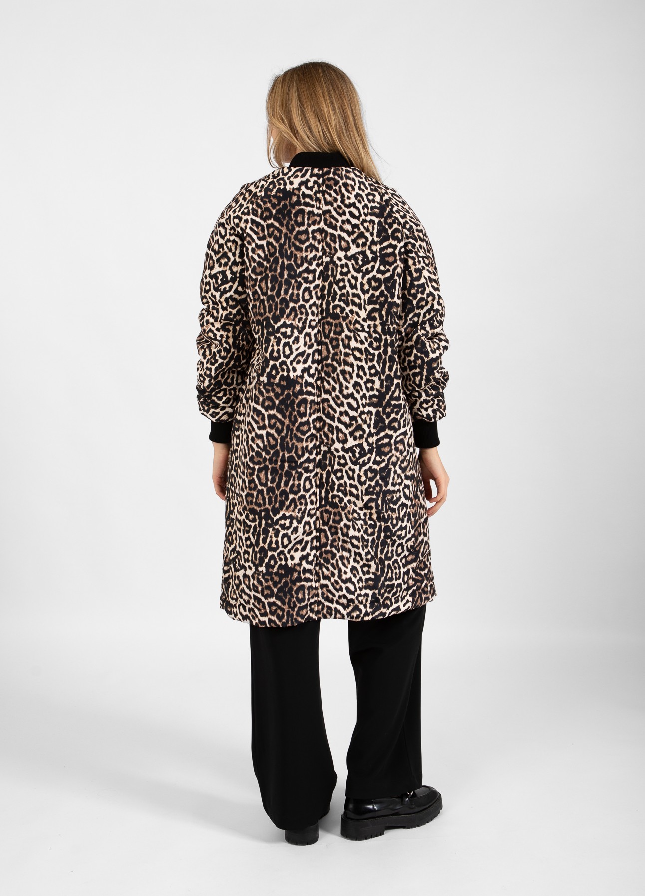 Parka Leoparden Mantel Leopard Print Mantel Leopard Grau Leoparden
