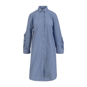 Shirt dress with deconstructed slee