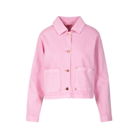 Jacket in pink denim