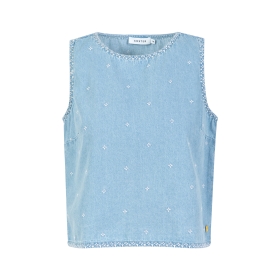 Denimhemd mit Stickerei