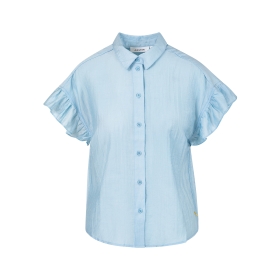 BLUSE MIT RÜSCHENÄRMELN