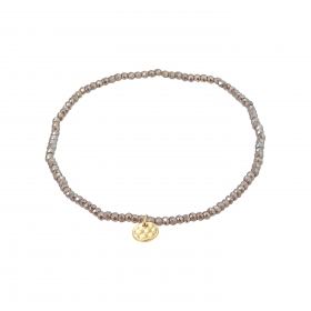 INDIE - Armband grau, vergoldet
