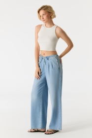 Ellen Mid Waist Full Length Jogger Chino Jeans