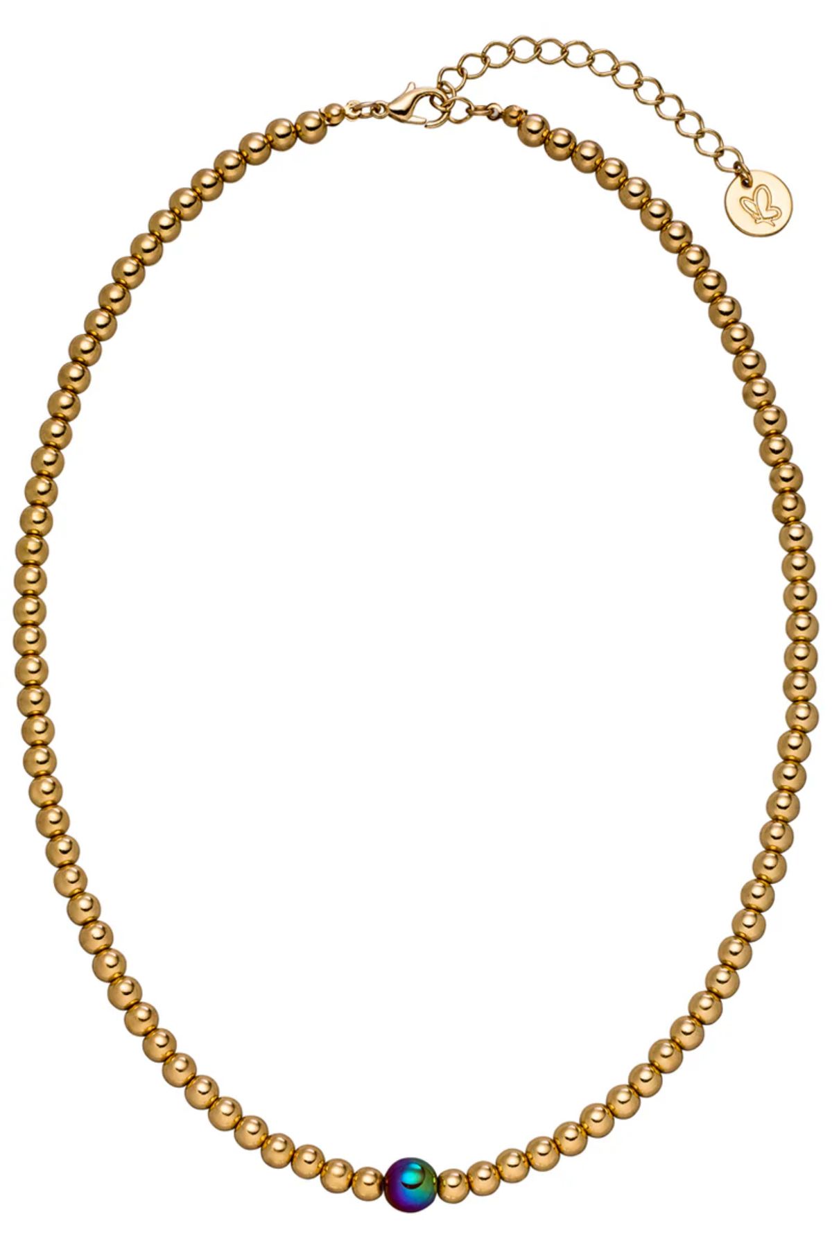 Halskette mit mocha glow perle - 5mm