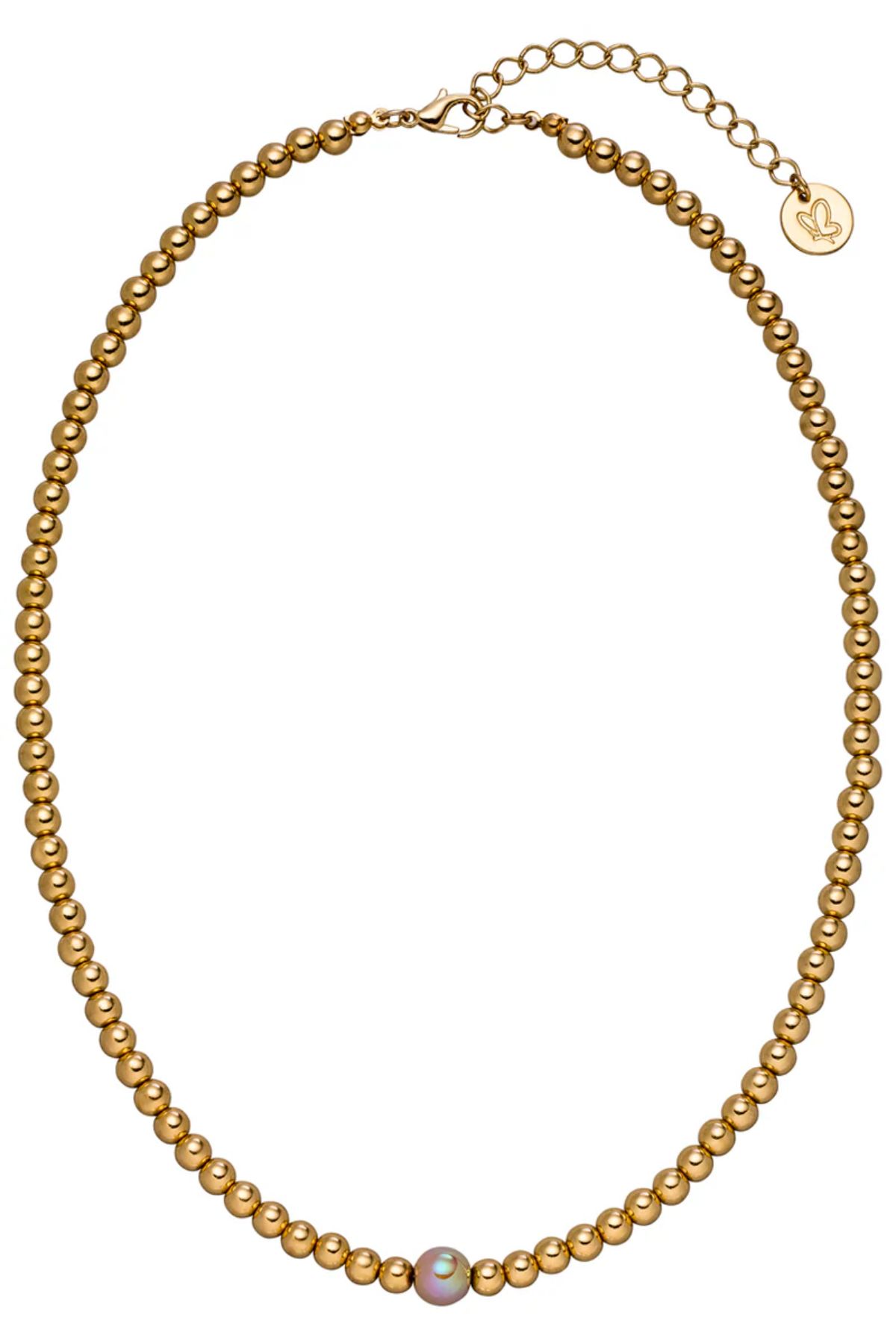 Halskette mit toffe glow perle - 5mm