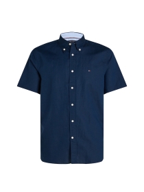 LINEN BLEND SOLID  SS RF SHIRT