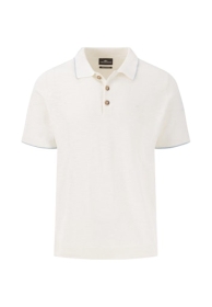 Strick-Poloshirt aus Leinenmix