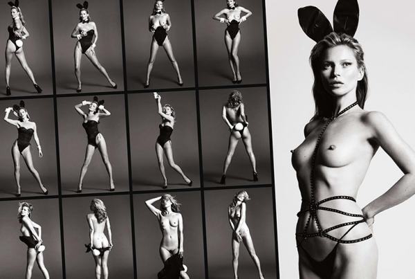 Kate Moss na 60-te urodziny Playboya, fotografuje Mert Alas i Marcus Piggott