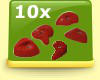 10 Klettersteine rot