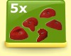 5 Klettersteine rot
