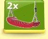 2 Kunststoffsitz rot