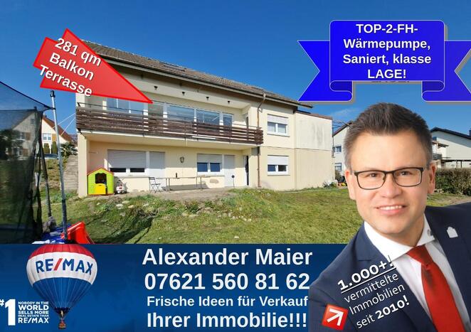 Attraktives Zweifamilienhaus mit grozgigem Grundstck in ruhiger Randlage von Grenzach-Wyhlen