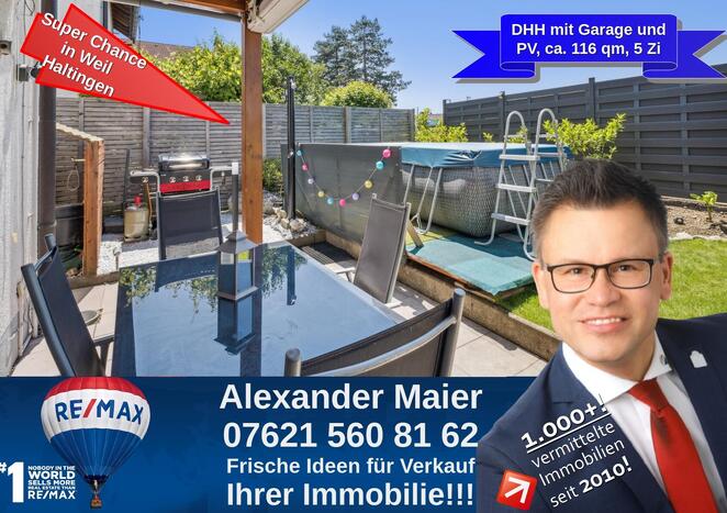 Wow was fr eine TOP-Immobilie!!! DHH in Weil Haltingen! Garage, Photovoltaik, 5 kW-Batterie!