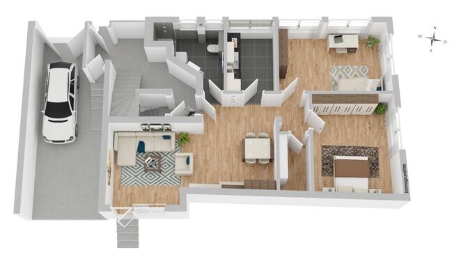 IMMORath.de - Kernsanierte 3-Zimmer-Wohnung mit Garagenstellplatz