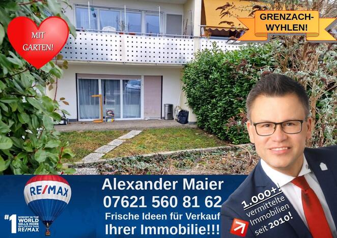 Sanierte 2-Zi-Wohnung mit Garten in Grenzach-Wyhlen Rhrberg!