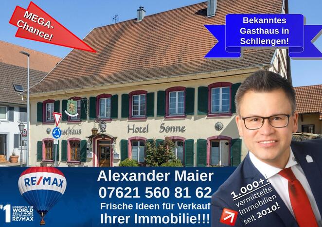 Interessante Chance zentral in Schliengen! Gasthaus mit Restaurant zu verkaufen!