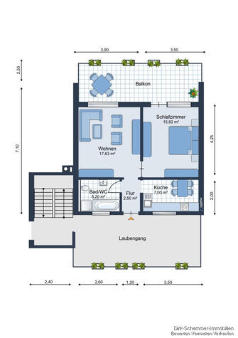 Vermietete 2 Zimmer Wohnung mit Terrasse inkl. TG-Stellplatz