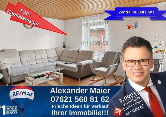 Interessante Chance fr Sie als Kapitalanleger in Zell: MFH mit 6 Einheiten im Zentrum