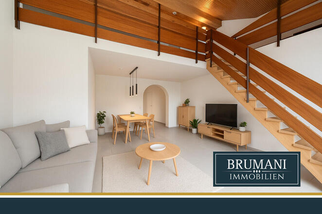 BRUMANI | 4-Zimmer Maisonette ber zwei Ebenen mit Galerie und sonniger Dachloggia in Gundelfingen