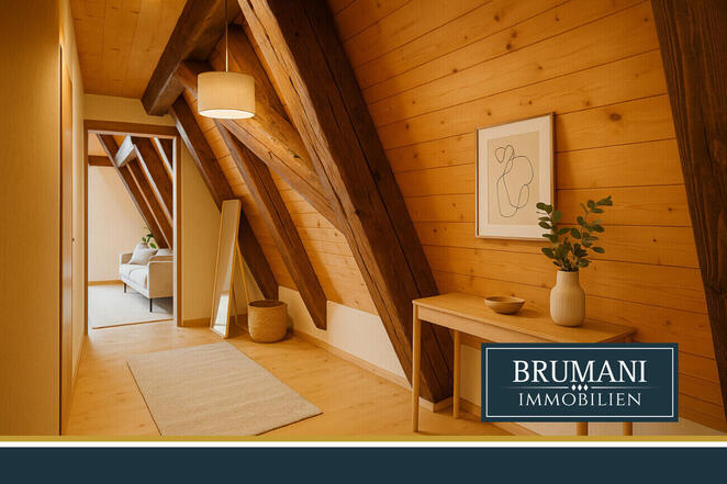 BRUMANI | Bezugsfreie 1-Zimmer-Dachwohnung mit Tageslichtbad im Stadtkern von Sulzburg
