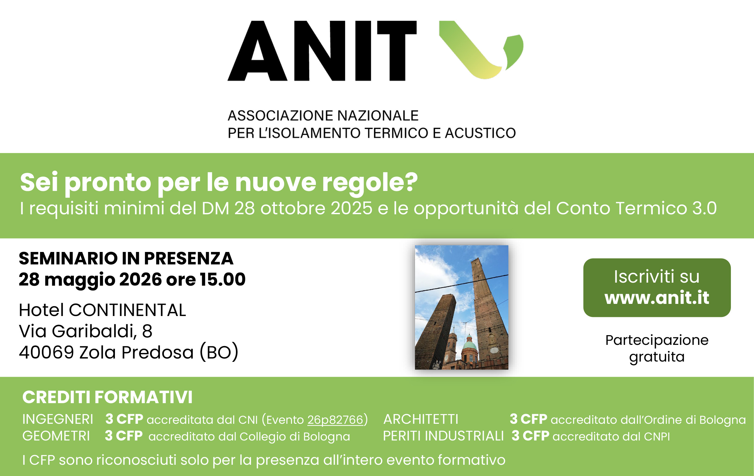 Convegno ANIT: I requisiti minimi del DM 28 ottobre 2025 e le opportunità del Conto Termico 3.0