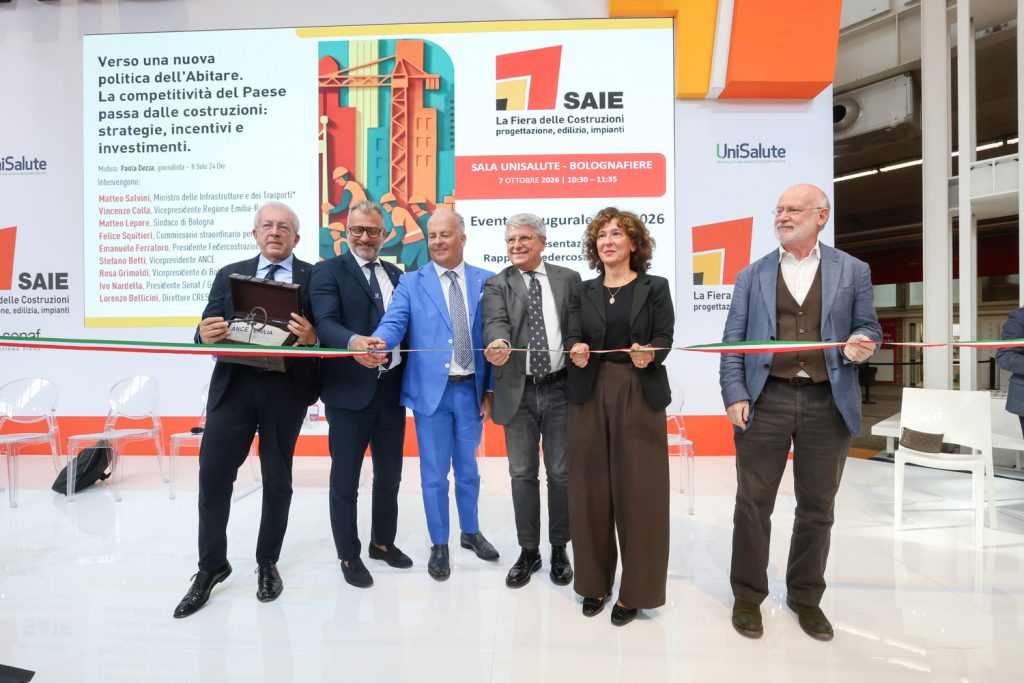 Inaugurata oggi SAIE – La Fiera delle Costruzioni: progettazione, edilizia, impianti, in programma a BolognaFiere fino al 10 ottobre.