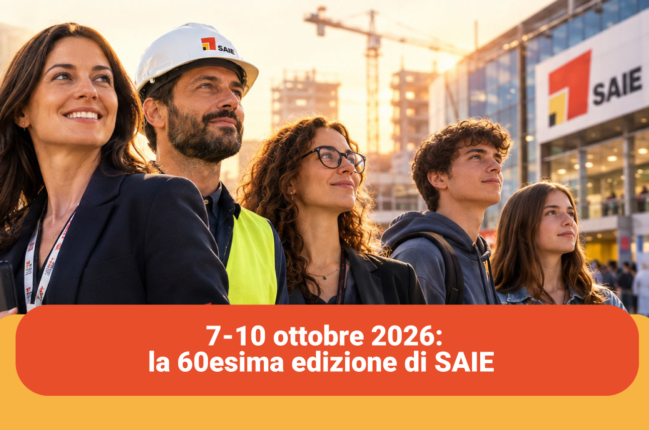 Al via mercoledì 7 ottobre la 60esima edizione di SAIE. A Bologna si riunisce il “governo delle costruzioni” con le istituzioni e le principali associazioni di settore: presenti anche i quattro Commissari straordinari, impegnati nei grandi cantieri del Paese, dalla ricostruzione al Piano Casa fino agli stadi di EURO 2032