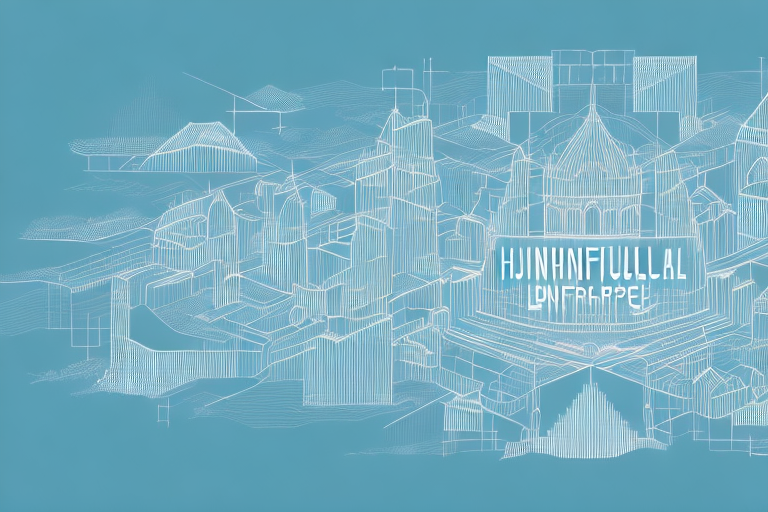 A digital landscape representing the internet