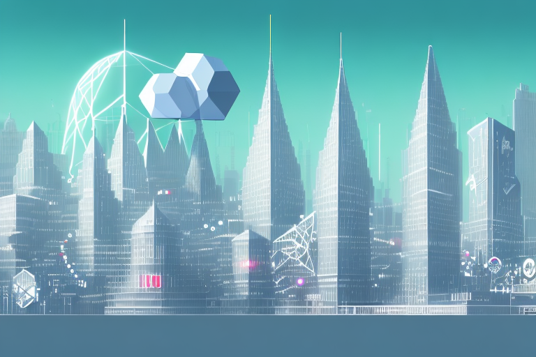 A modern and vibrant digital cityscape