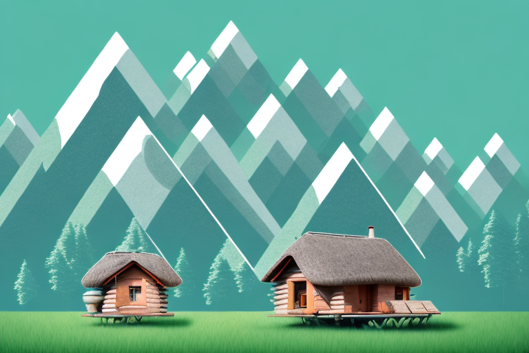 A quaint hut with satellite dishes and internet cables