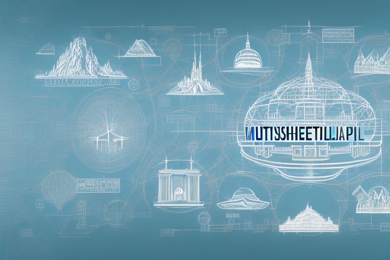 A digital landscape symbolizing the internet