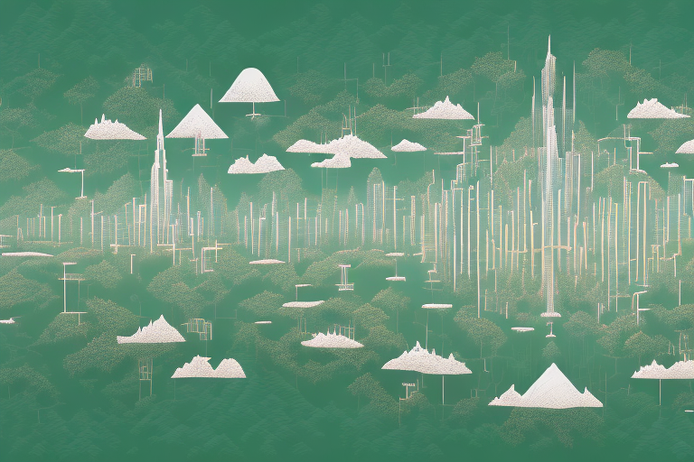 A digital landscape symbolizing the internet