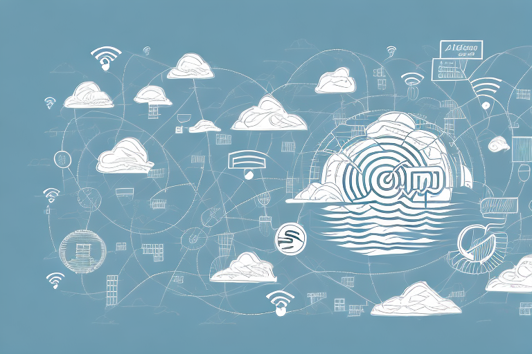 A picturesque siefersheim landscape with prominent internet symbols like wifi signals and browser icons subtly integrated into the scenery