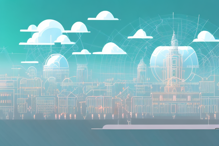 A digital landscape representing the internet