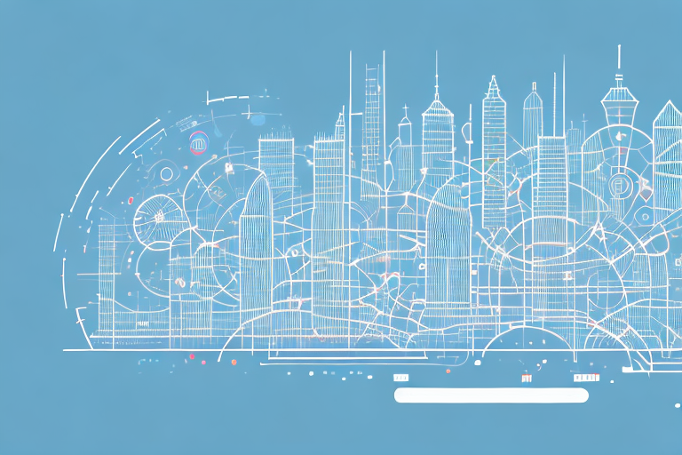 A vibrant digital cityscape representing stadlern