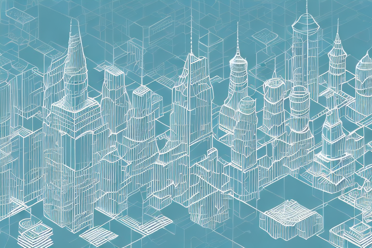 A digital cityscape representing schrecksbach