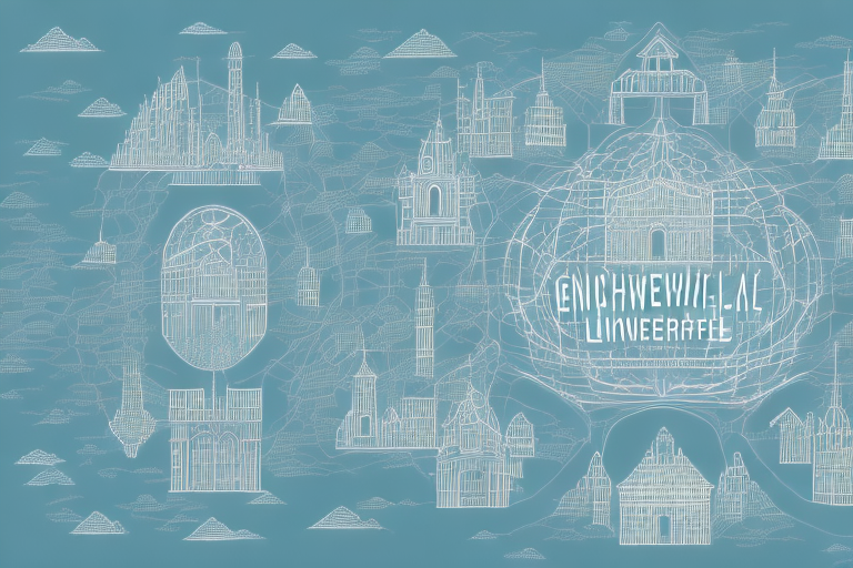 A digital landscape representing the internet