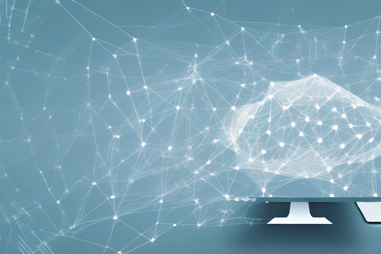 A digital landscape representing the südheide region with symbolic elements like computer mouse