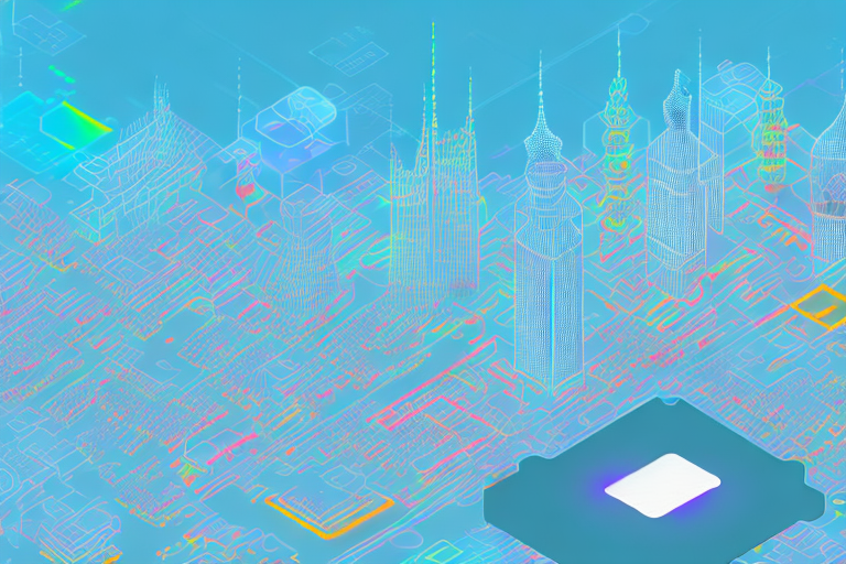 A vibrant digital cityscape