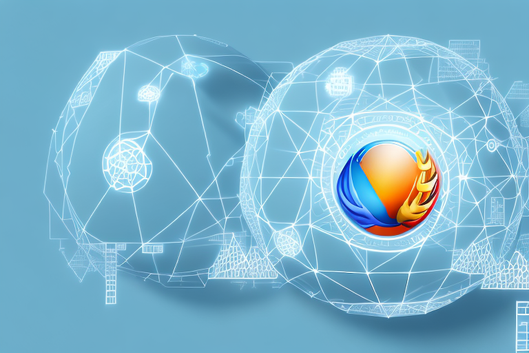 A picturesque landscape of the seegebiet mansfelder land with digital elements like browser windows and coding symbols